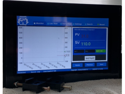 HMI Touch Screen and Plug & Play PID Temperature Controller Box (Monitor, record, control)