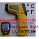 Professional Digital Infrared IR Non Contact Laser Gun Thermometer Pyrometer with adjustable Emissivity from 0.01 to 1 for HVAC, Auto, Electronic, Food services