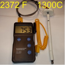 Digital Pyrometer Thermometer with Ceramic Thermocouple 1300°C for Kiln Oven for Annealing Pottery Ceramic Glass and more