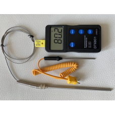 Digital Pyrometer Thermometer with 6" Long Thermocouple High Temperature 1800F for Kiln Oven Furnace