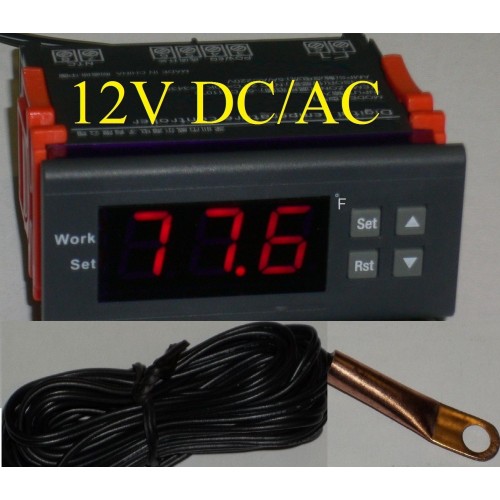 IS Digital Thermometer, Car Auto Temperature Gauge Sensor, DC 4-28V  Fahrenheit