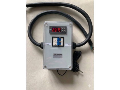 Waterproof Temperature Control Box 30Amp/240VAC Control Heat or  Cool Devices 2 Hot line fr Spa, Sauna, Hot Tub