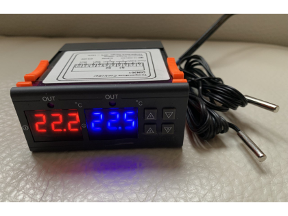 12VDC Two Zones Temperature Controller Digital Thermostat for Heating and Cooling Equipment