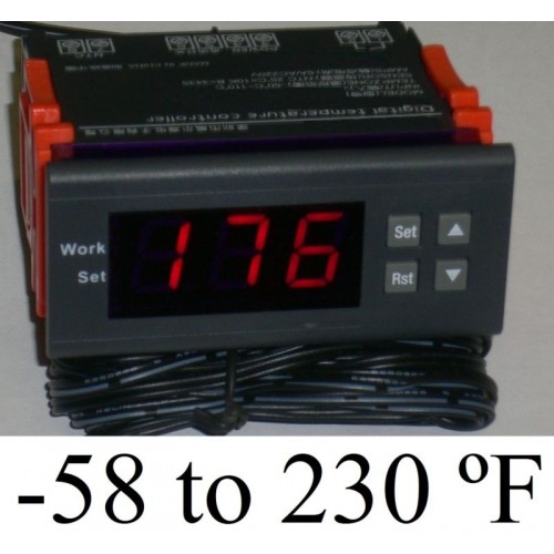 DC 12V F Fahrenheit Temperature Controller Thermostat Control 1 Relay NTC Sensor 