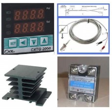 Complete  Package (PID Temperature Controller Thermocouple 1 meter Probe SSR Relay 40A Heatsink) 