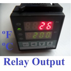 Fahrenheit  Celsius Dual Digital PID Temperature Controller Kiln Oven Relay Output