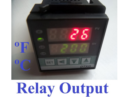 Fahrenheit  Celsius Dual Digital PID Temperature Controller Kiln Oven Relay Output