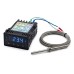 Digital Temperature Controller 1/32 Din Pyrometer 12-24 VDC °C °F with K Type EGT Probe 2" 