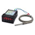 Digital Temperature Controller 1/32 Din Pyrometer 12-24 VDC °C °F with K Type EGT Probe 2