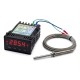 Digital Temperature Controller 1/32 Din Pyrometer 12-24 VDC °C °F with K Type EGT Probe 2" 