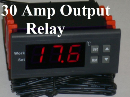 Temperature Controller with High Relay Contact Capacity of 30 Amps for Beer Kegerator °F °C