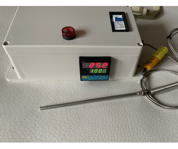 Plug & Play PID Temperature Controller Box Circuit Breaker K type (6" Tip SS) Probe Sensor for Heater or Cooler