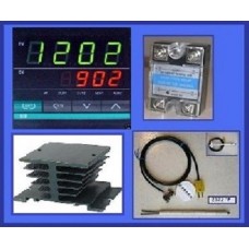 Complete Package Professional PID Programmable Temperature Controller (60 segment Ramp & Soak 1/16 Din)  Timely Cycles Control Universal Decimal Input for Pottery Ceramic Annealing Glass Kiln 