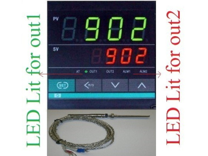 Digital EGT Thermometer 24VDC Pyrometer Temperature Control with EGT Probe 2"