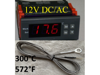 Cylinder Head Temperature Gauge CHT sensor 10mm buzzer engine Alarm Watchdog 572°F 12VDC