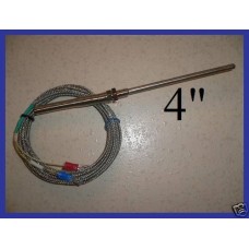 Type K Thermocouple 4" Sensor Temperature Controller Control Probe 752 °F with flexible Spring