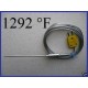 4" Probe Sensor K Thermocouple -1292 °F (with Flat Pin connector) for Kiln Digital Thermometer 