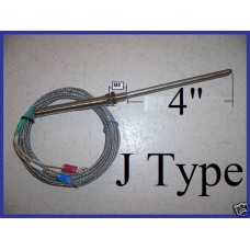 15m 50' Type J Thermocouple Lead Wire Extension Cable SS Metal Shield braided 