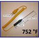 3" probe K Thermocouple with Flat Pin Miniature connector and coil cable  for Most of the Digital Thermometer Like Fluke Amprobe models