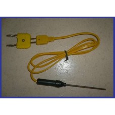 3" probe K Thermocouple (with Flat Pin connector & detachable Banana plug)