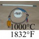 6-pcs Ceramic Type K Thermocouple block Ceramic Kiln Probe Sensor 1832°F 12G Cone Temperature