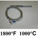 Digital Temperature Controller 1/32 Din Pyrometer 12-24 VDC °C °F Blue LED with K Type EGT Probe 2"