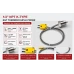 1/2 NPT K-Type EGT Thermocouple Probe 1/2 NPT K-Type EGT exhaust gas temperature thermocouple probe with stainless braided cable
