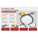1/4 NPT K-Type EGT exhaust gas temperature thermocouple probe with stainless braided cable