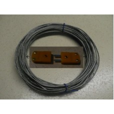 Type K Thermocouple Wire Extension & Flat Pin Male Female connectors 15m 50' 
