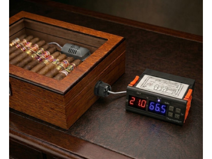 Electric Cigar Humidor Alarm Temperature Humidity Control Box Cabinet Wineador