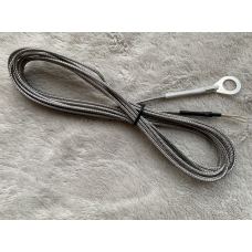 NTC Sensor  100K with Stainless Steel  Braided wire Cover, internal fiberglass lead wire cover and  Tinned Copper 10mm Washer Tip