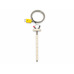 Ceramic K-type kiln thermocouple with terminal block, braided extension lead and connector