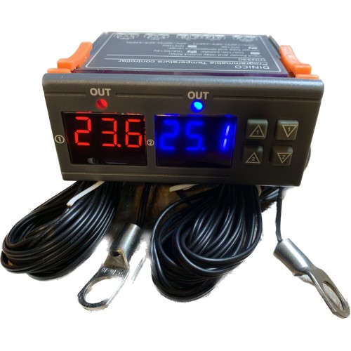 DC12V 24V Digital Meter -20~+100 Degrees Celsius Thermometer Dual display Temperature  Meter for Car/