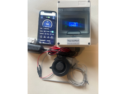 WiFi BBQ Temperature Controller Charcoal Wood Grill Smoker Waterproof Plug and Play Smart Pit Fan+12VDC +Timer