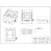 DIN500-N waterproof WiFi pool heater controller with front display, temperature sensor, and dry-contact control wires