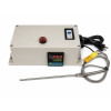 Plug & Play PID Temperature Controller Box Circuit Breaker K type (6" Tip SS) Probe Sensor for Heater or Cooler