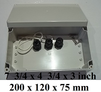Plastic ABS IP65 Enclosure Waterproof Sealed Electrical Project Box with 3 Glands 200x120x75mm Plastic ABS IP65 Enclosure Waterproof Sealed Electrical Project Box with 3 Glands 200x120x75mm