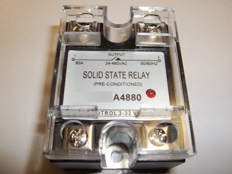 Solid State Relay SSR 80A 24-480V Control V 3-32V DC for PID Temperature Controller Solid State Relay SSR 80A 24-480V Control V 3-32V DC for PID Temperature Controller