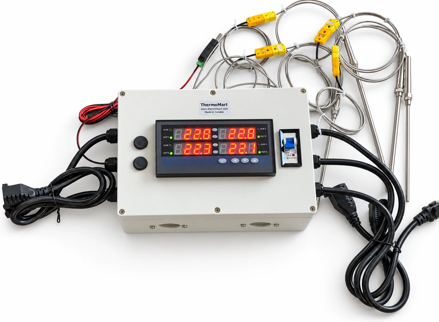 4 or 8 Channel Zone PID Temperature Controller Box Alarm USB RS485 Data Logger Recorder