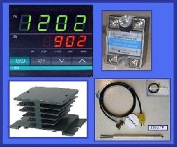 Kit PID Programmable Temperature Controller 60 segment Ramp & Soak Timer for Pottery Ceramic Annealing Glass Kiln Kit PID Programmable Temperature Controller 60 segment Ramp & Soak Timer for Pottery Ceramic Annealing Glass Kiln
