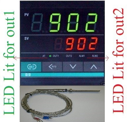 Digital EGT Thermometer 24VDC Pyrometer Temperature Control with EGT Probe 2" Digital EGT Thermometer 24VDC Pyrometer Temperature Control with EGT Probe 2"