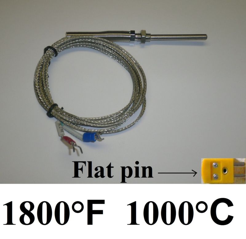 Type K Thermocouple Sensor High Temperature Controller Control Probe 1800 °F Type K Thermocouple Sensor High Temperature Controller Control Probe 1800 °F