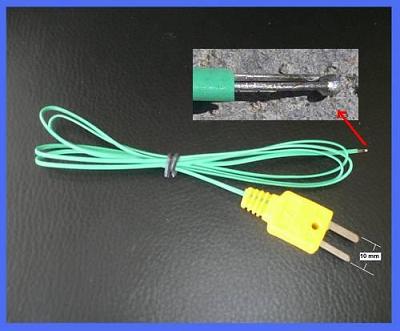Fast Response K Thermocouple TC with very small Fine probe for HVAC, PCB & etc Fast Response K Thermocouple TC with very small Fine probe for HVAC, PCB & etc