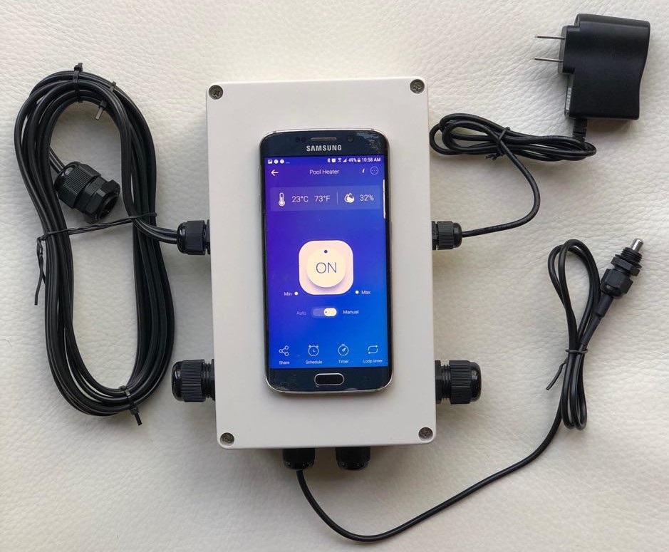 Wi-Fi Smart Pool Pump Timer and Pool Heater control Spa Hot Tub support smartphone IOS iPhone app Alexa Wi-Fi Smart Pool Pump Timer and Pool Heater control Spa Hot Tub support smartphone IOS iPhone app Alexa